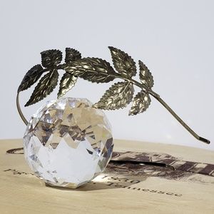 Gold tone metal leaf headband